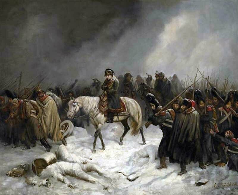 18 октября 1812 года Наполеон сбежал из Москвы, роняя кал и теряя личный состав по экспоненте