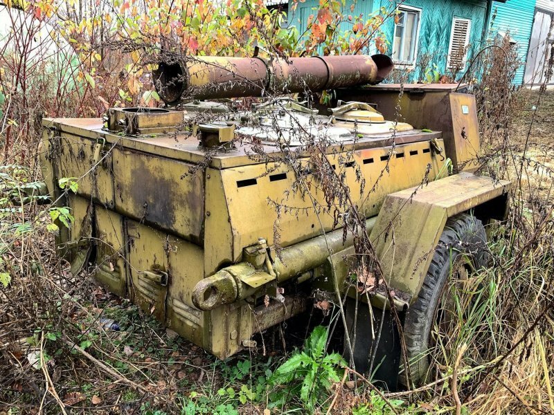 Военная передвижная полевая кухня КП-130, найденная в кустах