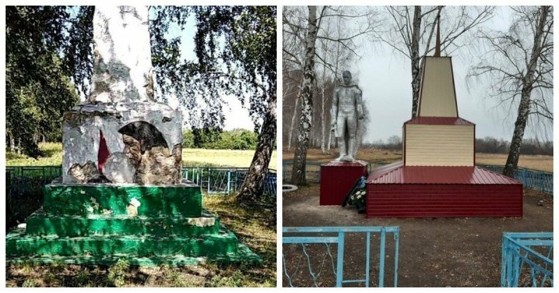 "И так сойдет!": мемориал Победы отреставрировали сайдингом
