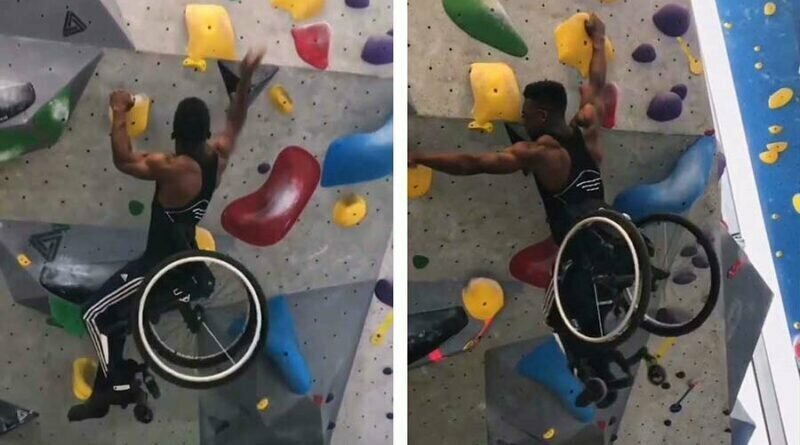 Спортсмен в инвалидной коляске продемонстрировал свою удивительную силу