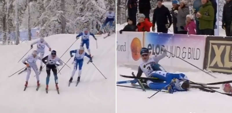 Шведские лыжницы врезались друг в друга и лишились победы