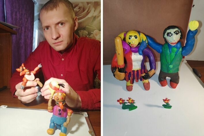 Мужчина из Сибири создаёт пластилиновые мультики