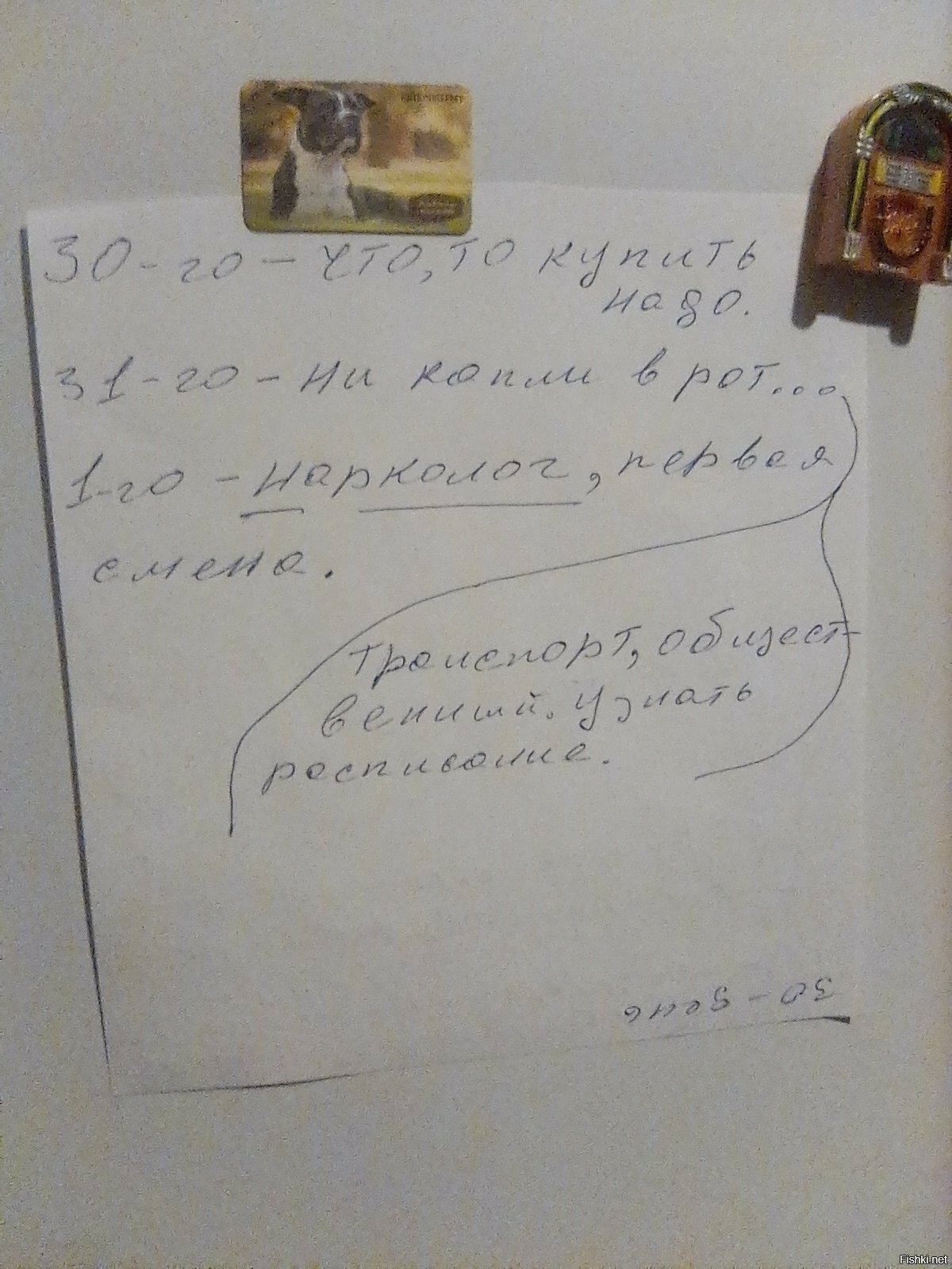 У меня на холодильнике