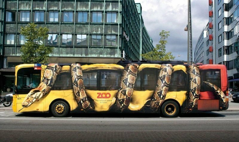 Креативная реклама на автобусах, которая впечатляет