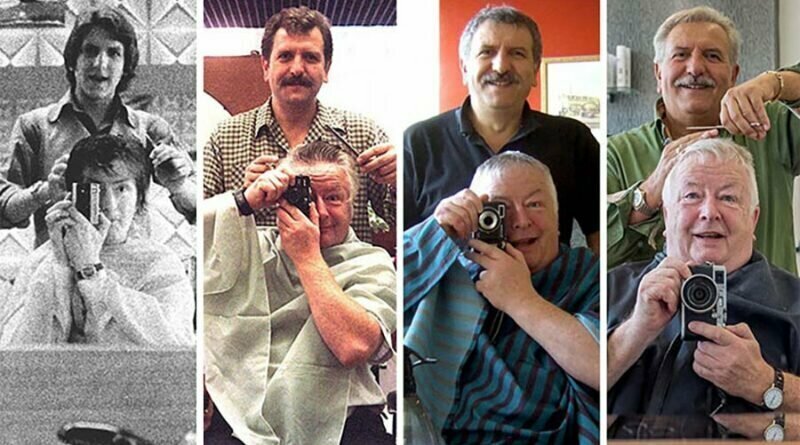 Замечательная традиция: мужчина делает селфи со своим парикмахером с 1970 года