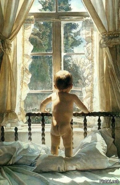 Работа художника Стива Хэнкс (1949 - 2015) акварель