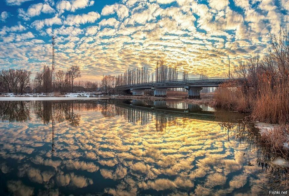 закат на реке Усманке, Воронежская область
