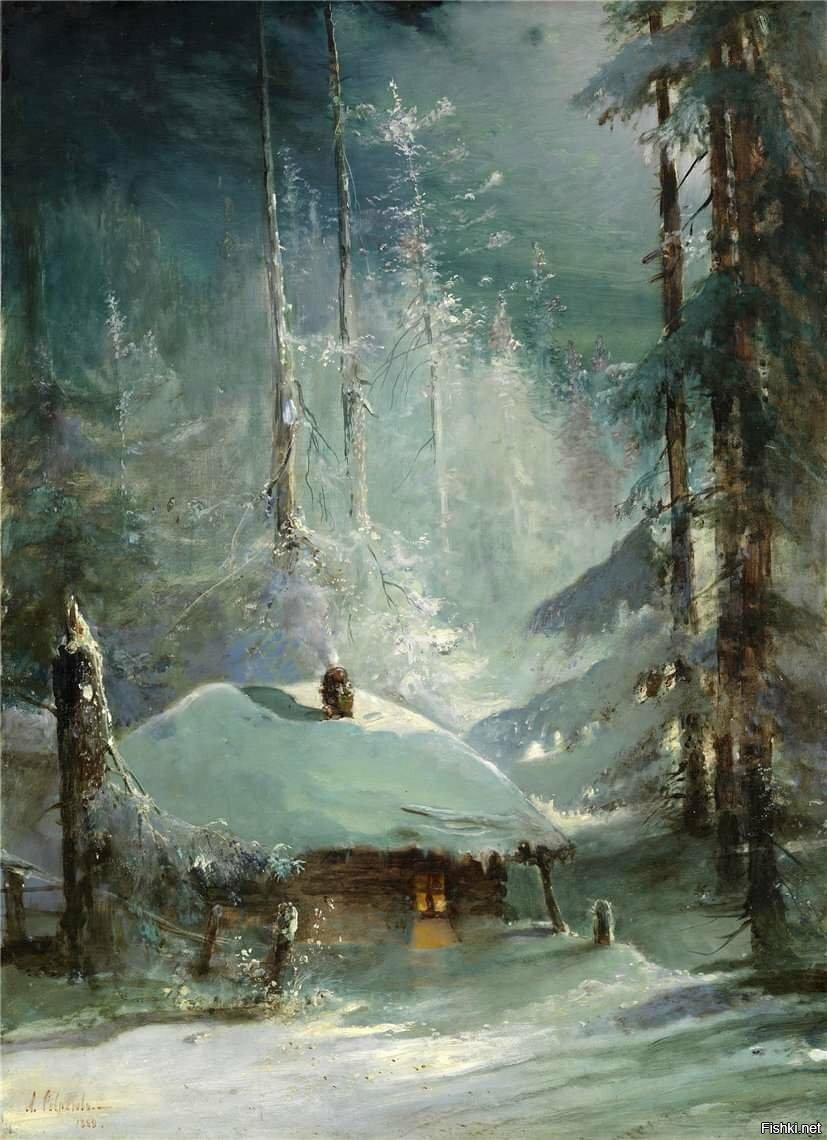 «Хижина в зимнем лесу»