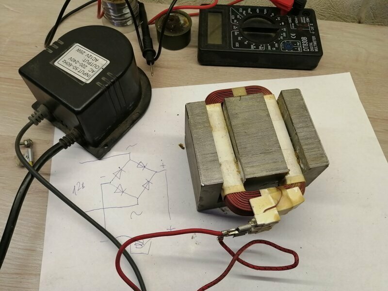 Мой очередной эксперимент с трансформатором от микроволновки
