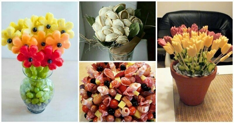 25 вариантов подарить цветы и накормить одновременно