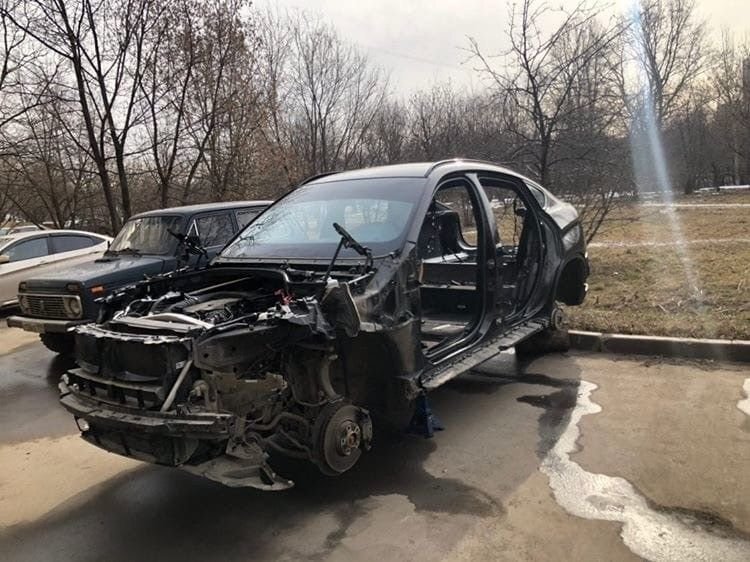 В Москве злоумышленники разобрали  BMW X6 за несколько часов