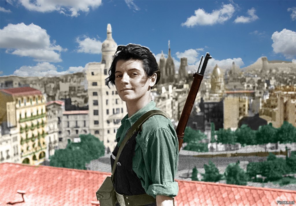 Марина Гинеста, 17-летняя коммунистка во время Гражданской войны в Испании, 1936