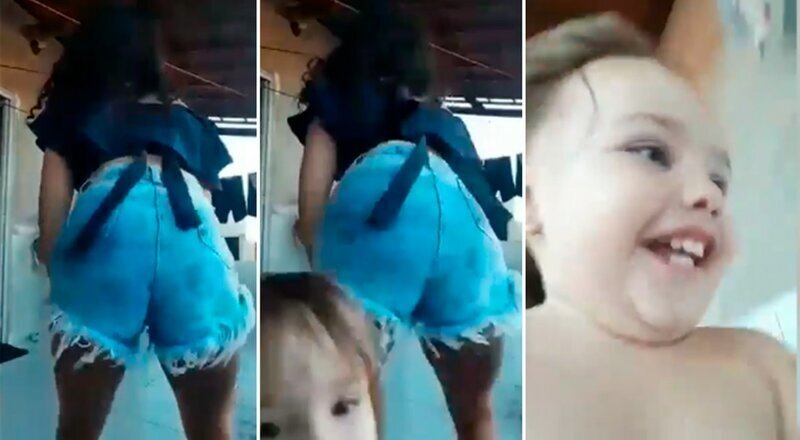Детское счастье: ребёнок стащил телефон и прервал запись танца