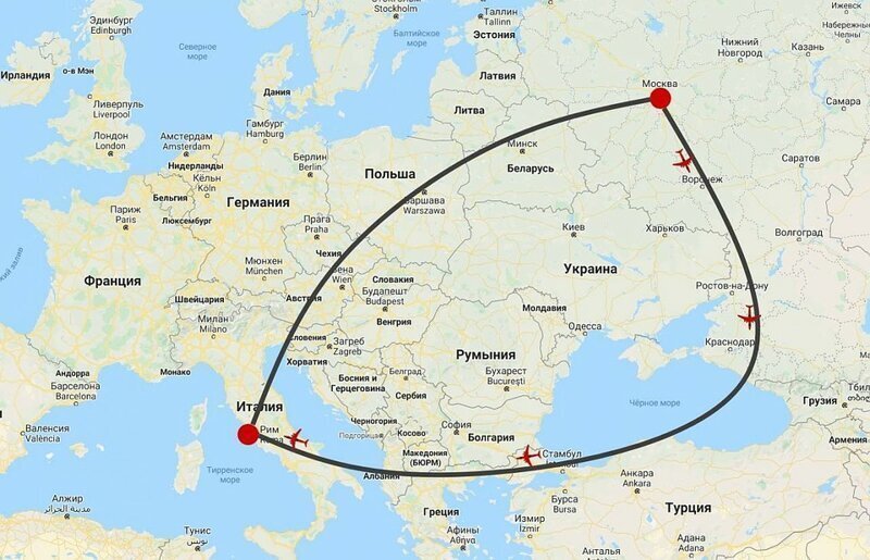 Удивительное рядом, или маршрут Ил-76 в Италию