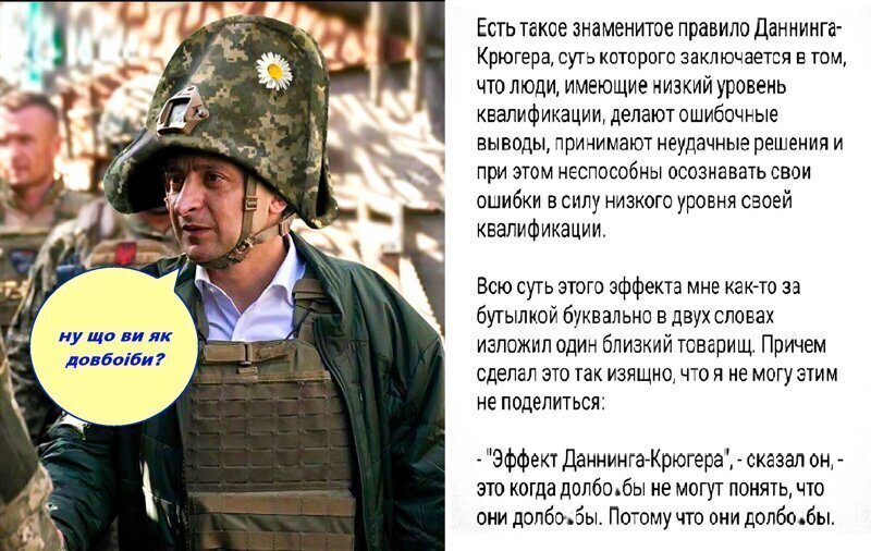 Монсантолэнд:  укроинский  эффект Даннинга — Крюгера