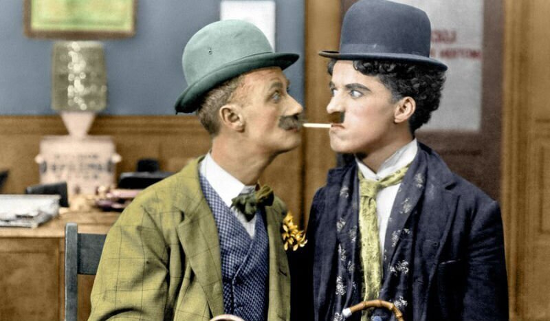 14 раскрашенных фотографий Чарли Чаплина, сделанных в 1910-1930-х годах