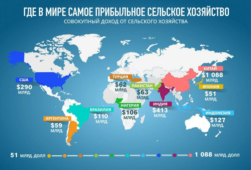 Где в мире самое прибыльное сельское хозяйство