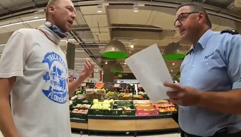 Драка русскоязычных покупателей с полицейскими в немецком супермаркете