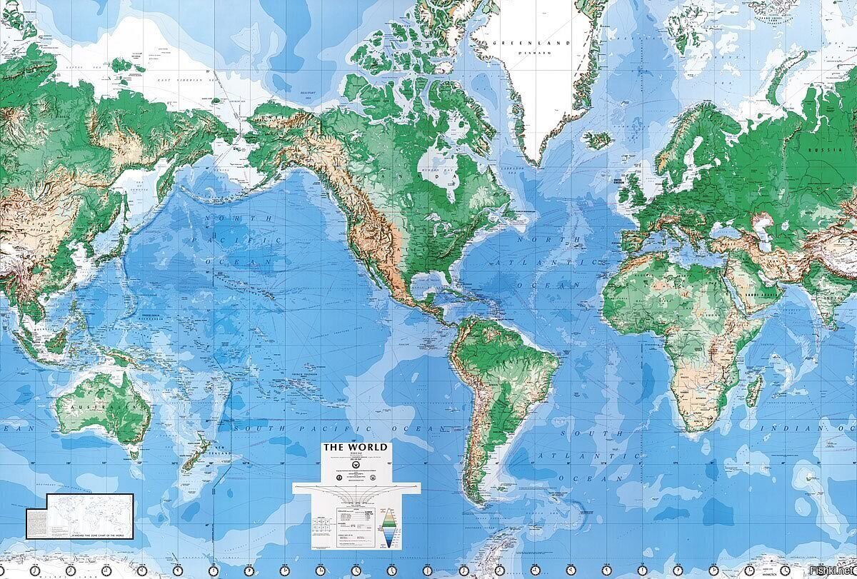 Так  выглядит карта мира в американских школах
