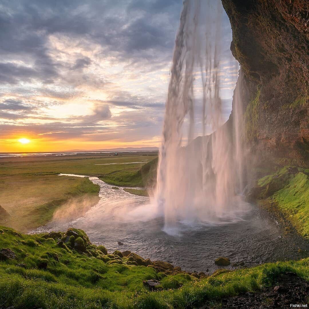 водопад Сельяландсфосс, Исландия