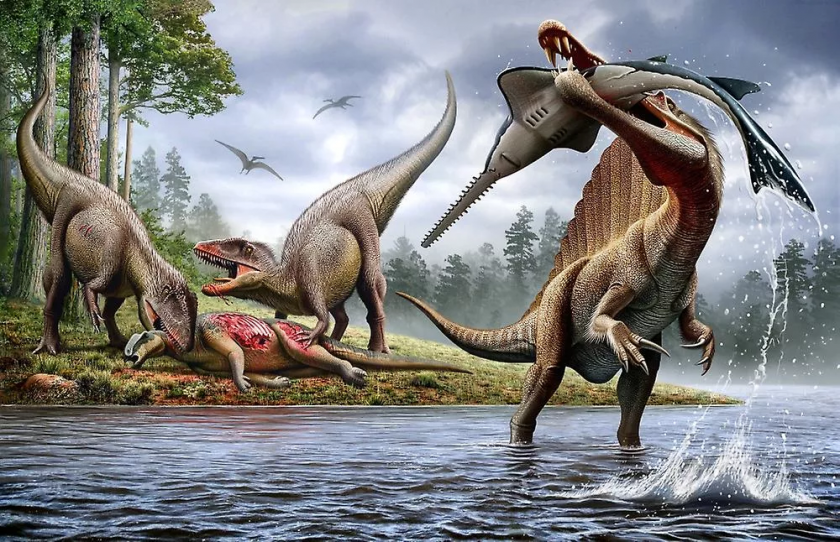 Спинозавры: Акулы на завтрак, обед и ужин. Водоплавающий монстр, ставший царём древних озёр