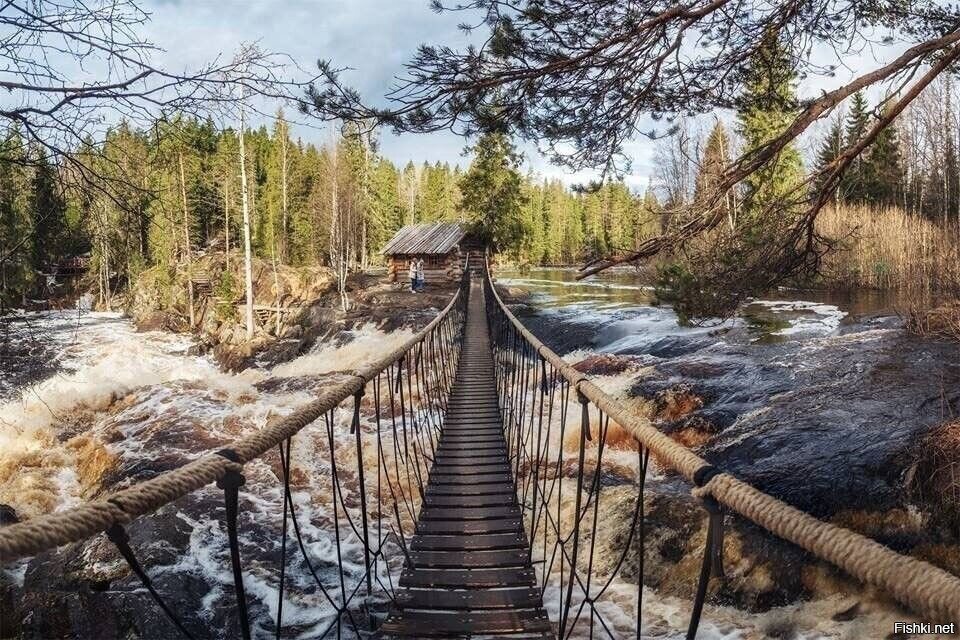 Водопад Ахвенкоски, Карелия