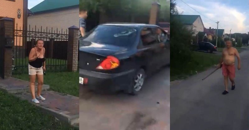 Жесткая месть лопатой: хозяева частного дома разбили автомобиль, припаркованный возле их ворот