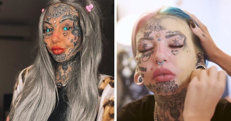Австралийка с 600 татуировками на теле показала, как выглядела бы сейчас без них