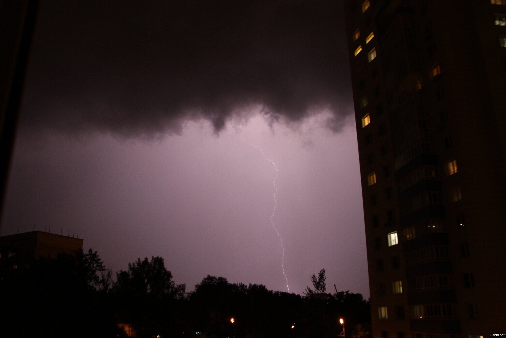 Север Москвы, гроза