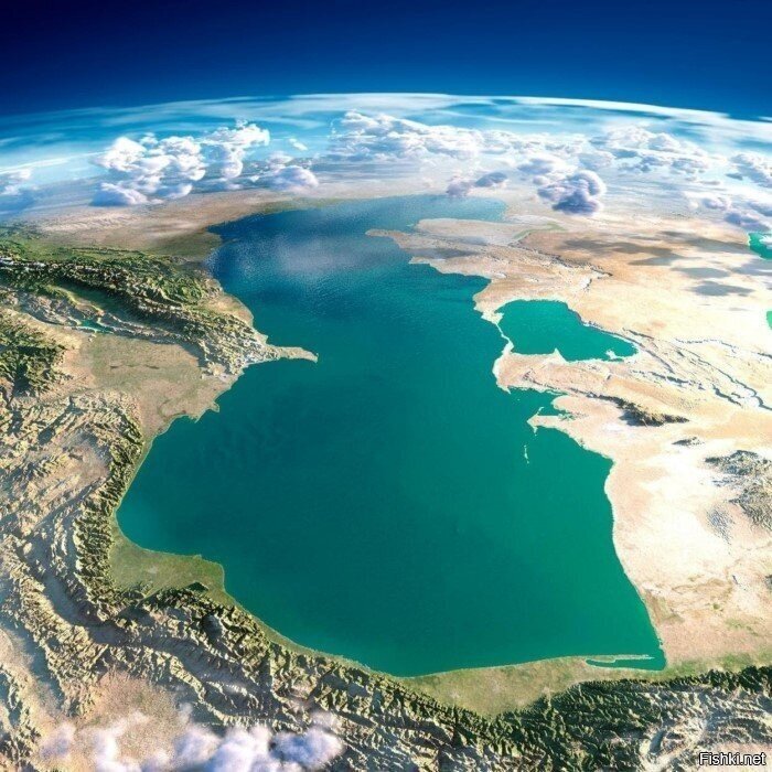 Каспийское море с борта МКС
