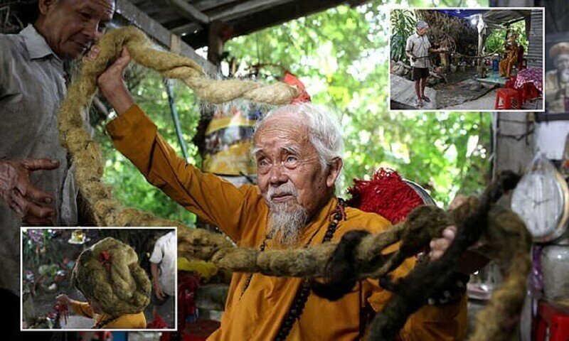 Вьетнамец не стригся 80 лет. И не планирует