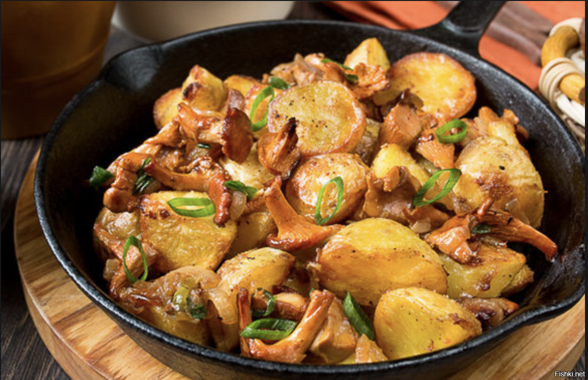 Лисички с картошкой