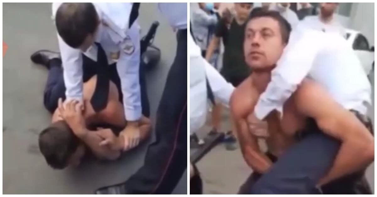 В Москве пьяный мужчина подрался с полицейскими из-за кражи водки