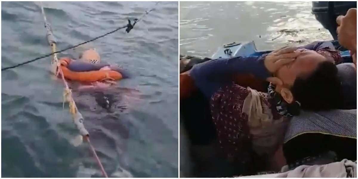 Женщина, пропавшая два года назад, была найдена живой посреди моря