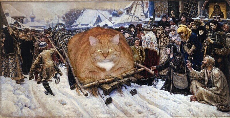 Если добавить толстого котеньку в любую классическую картину, то она только выиграет от этого