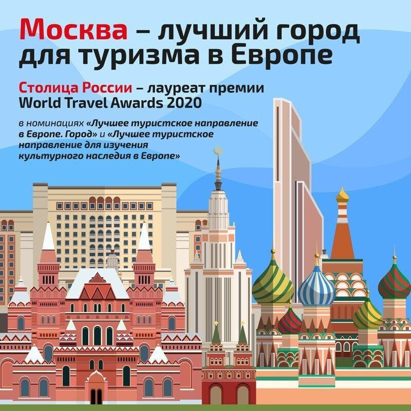 Москва выиграла в двух номинациях престижной премии World Travel Awards