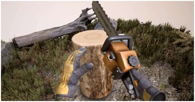 Симулятор резьбы по дереву бензопилой в виртуальной реальности
