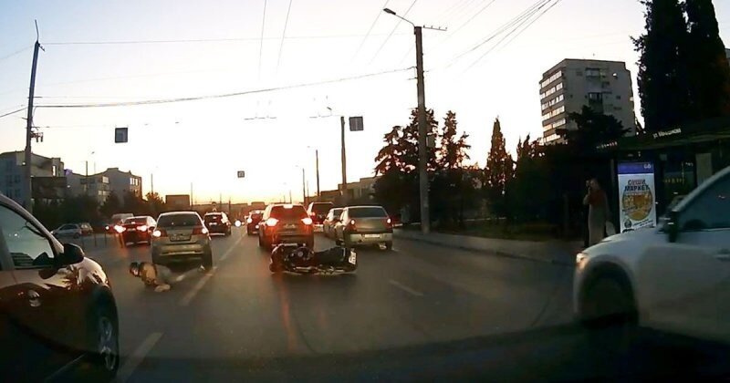 В Севастополе мотоциклист не удержался на своем железном коне