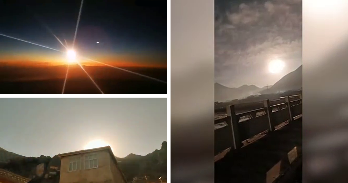 Гигантский огненный шар пронесся по небу и упал в Китае