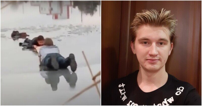 В Ростовской области студент спас провалившегося под лед школьника
