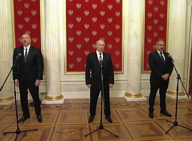 Личные переговоры Путина с Алиевым и Пашиняном по Нагорному Карабаху