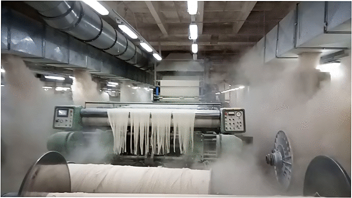 Продувка вентиляции на текстильной фабрики