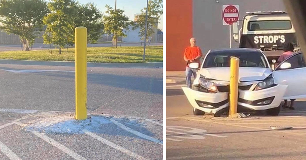 В США столб на парковке вызвал столько аварий, что удостоился личной страницы на Facebook*