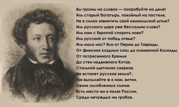 "Вы грозны на словах – попробуйте на деле!" Как Пушкин запад предупреждал