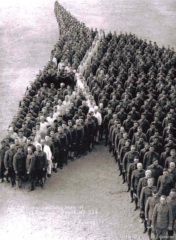 На фото солдаты Первой мировой в память о павших лошадях