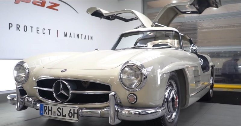 65-летний Mercedes-Benz Gullwing сияет как новый после безупречной полировки