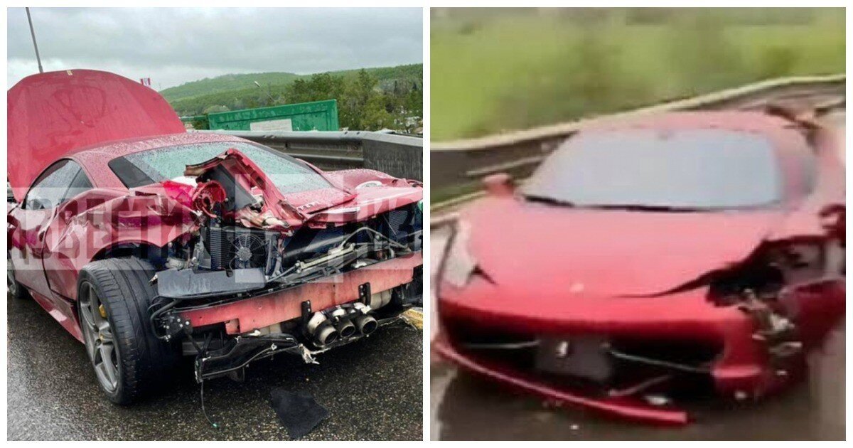 Очень дорогая авария: редкая модель Ferrari разбилась об отбойник в Краснодарском крае