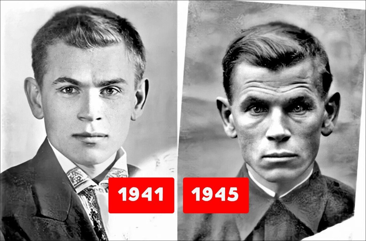 Два фото советского солдата, сделанные в 1941 и 1945 годах: что он пережил и почему так изменился