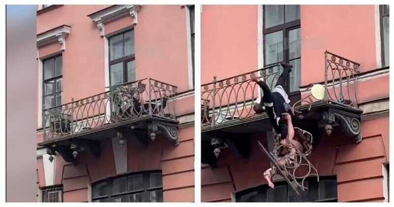 Петербуржцы, выясняя отношения, выпали с балкона