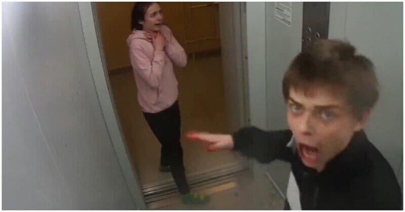Настя, помоги мне: неадекватный подросток в лифте дома в Ярославле